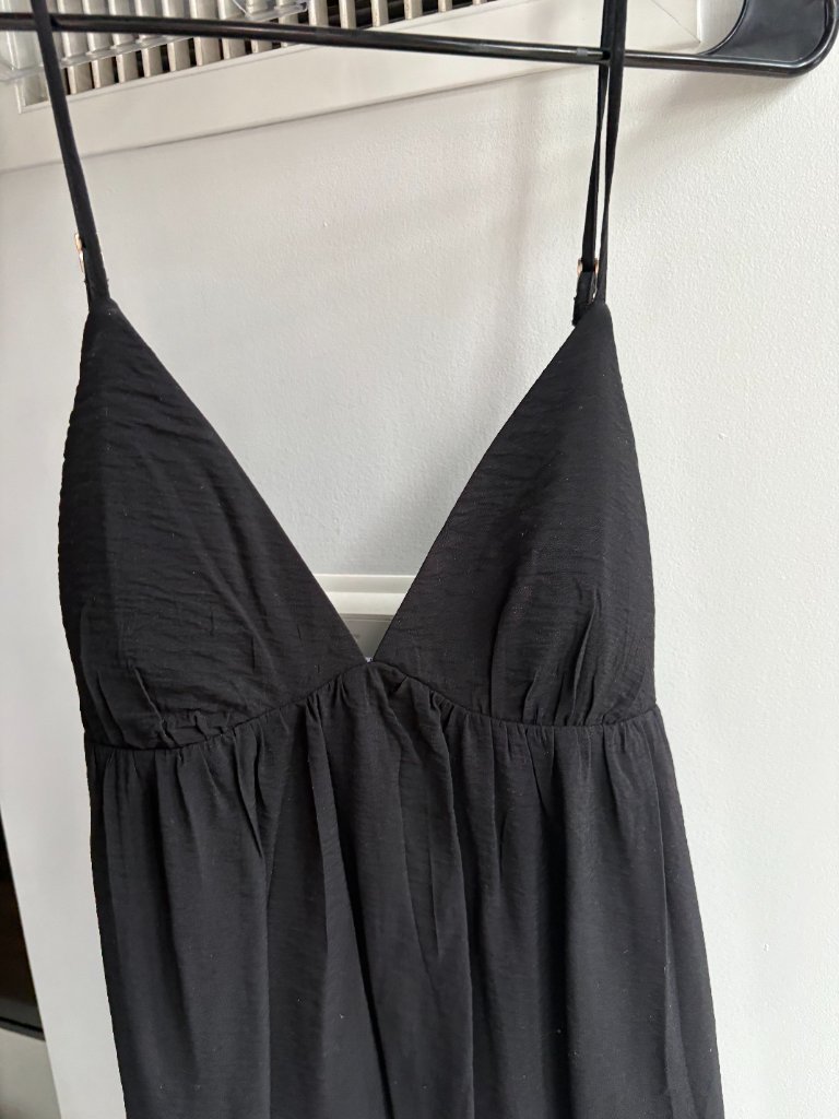 Xs Tall: Abercrombie & Fitch Women's Bra-Free Clasp-Back Flowy Maxi Dress